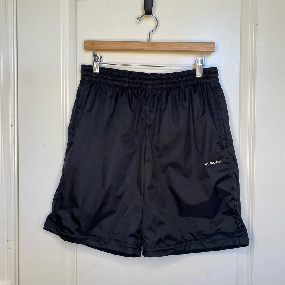 Authentic Balenciaga Drawstring Black Shorts Size Medium - Picture 3 of 16